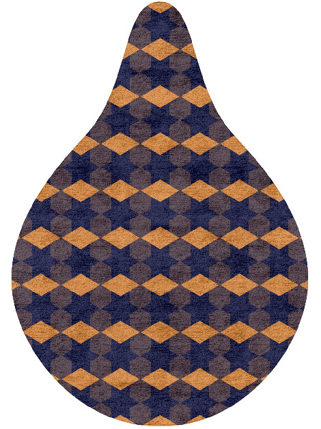 Bedrock Geometric Drop Hand Tufted Bamboo Silk Custom Rug by Rug Artisan