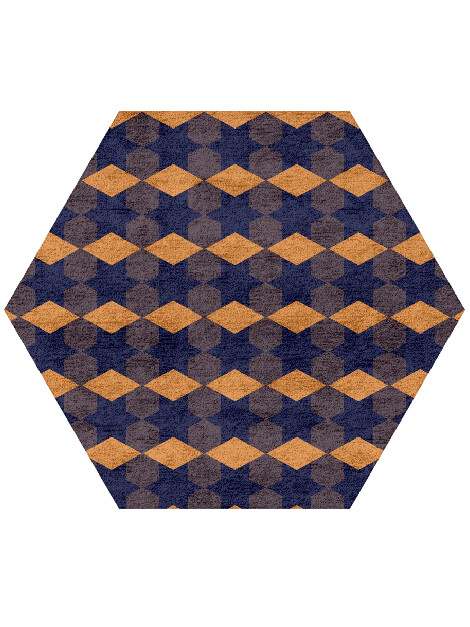 Bedrock Geometric Hexagon Hand Tufted Bamboo Silk Custom Rug by Rug Artisan