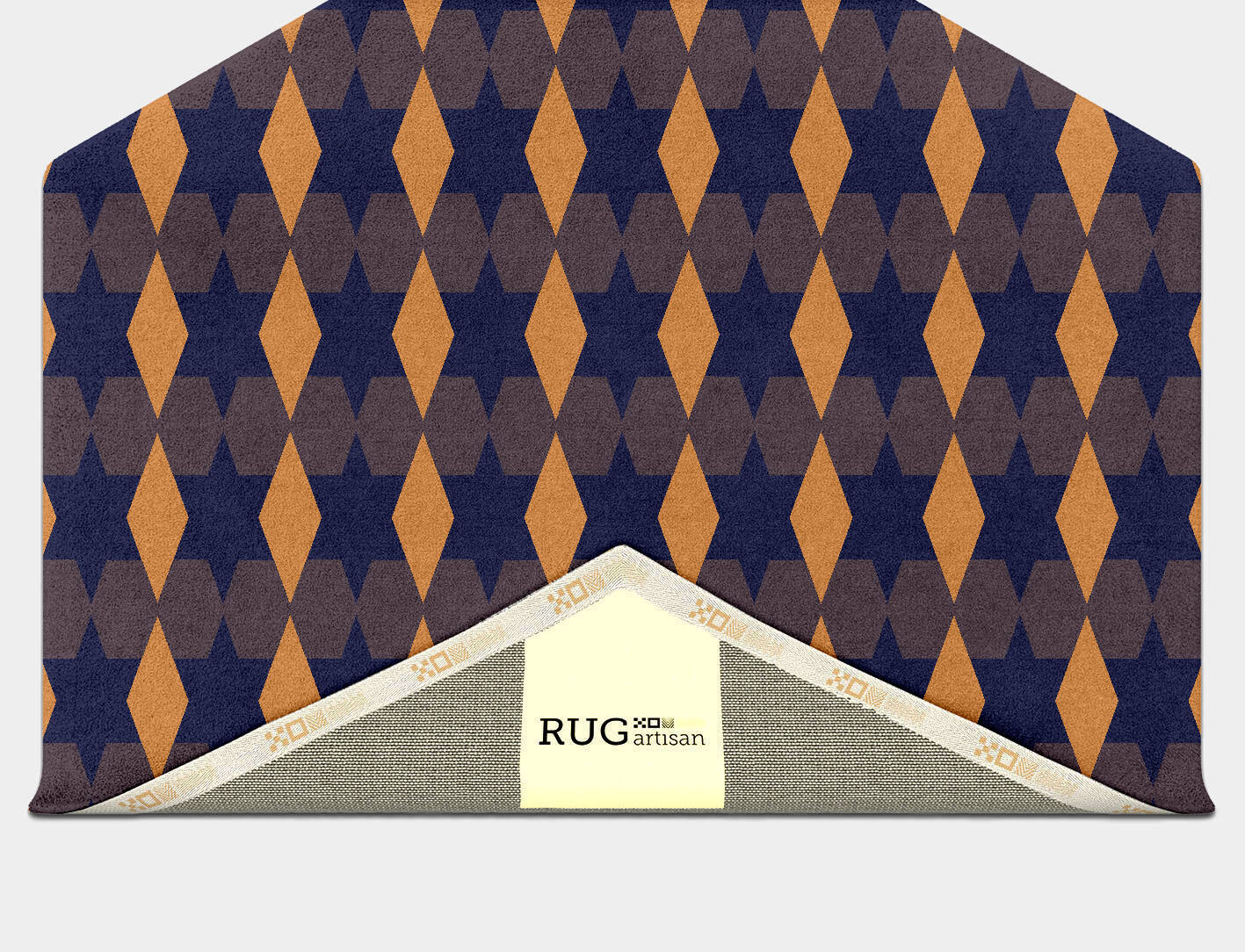 Bedrock Geometric Hexagon Hand Tufted Pure Wool Custom Rug by Rug Artisan