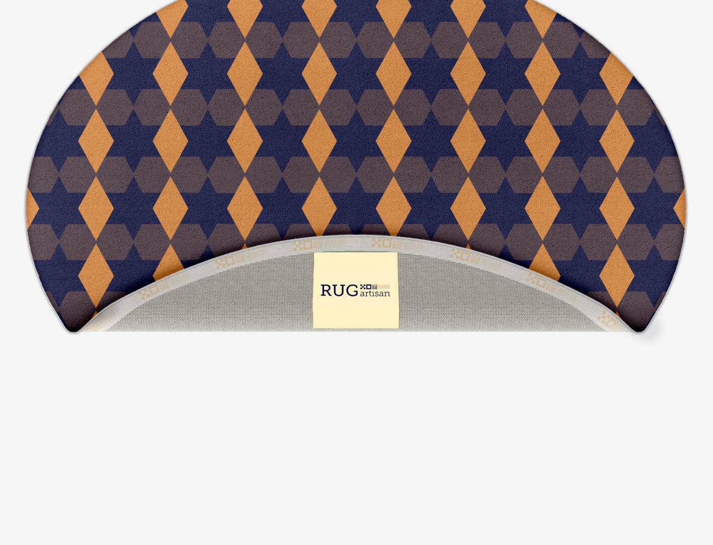 Bedrock Geometric Oval Hand Tufted Pure Wool Custom Rug by Rug Artisan