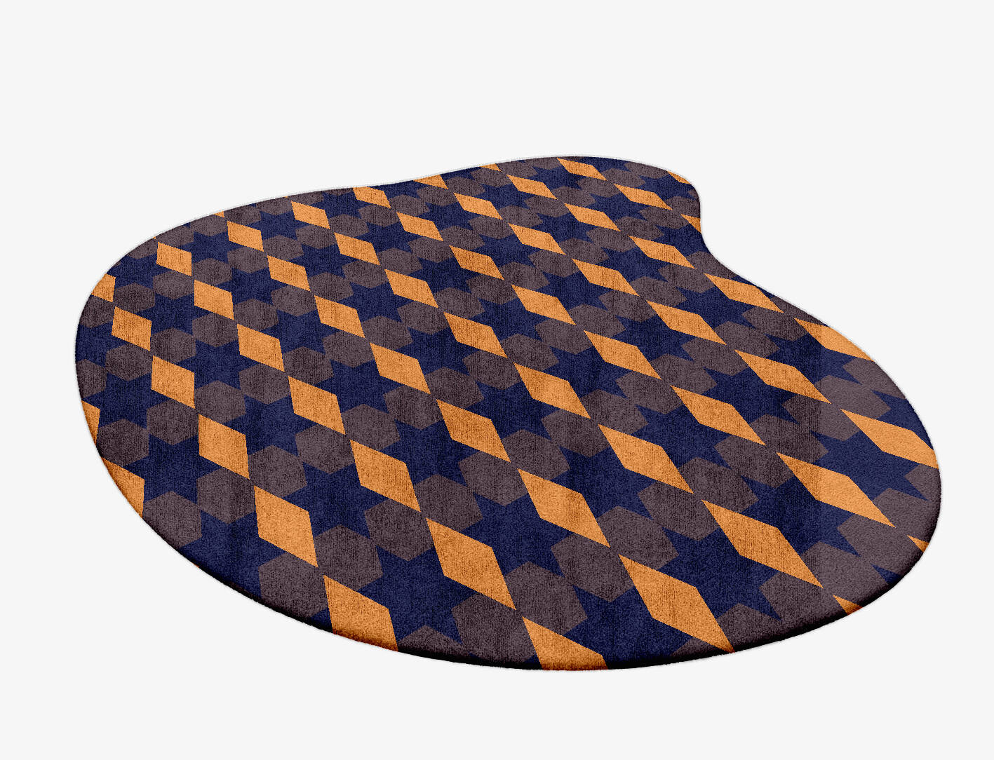 Bedrock Geometric Splash Hand Tufted Bamboo Silk Custom Rug by Rug Artisan