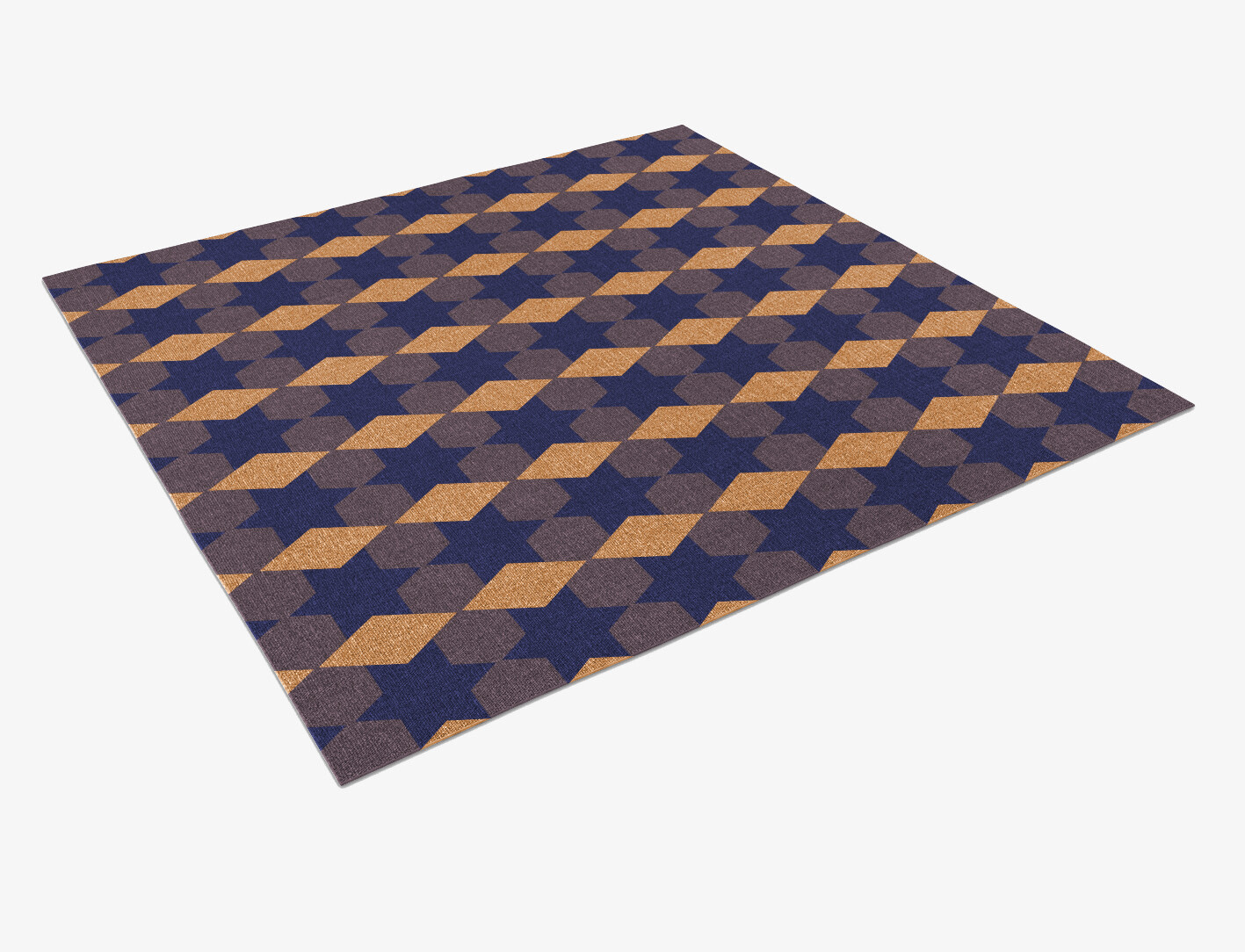 Bedrock Geometric Square Outdoor Recycled Yarn Custom Rug by Rug Artisan