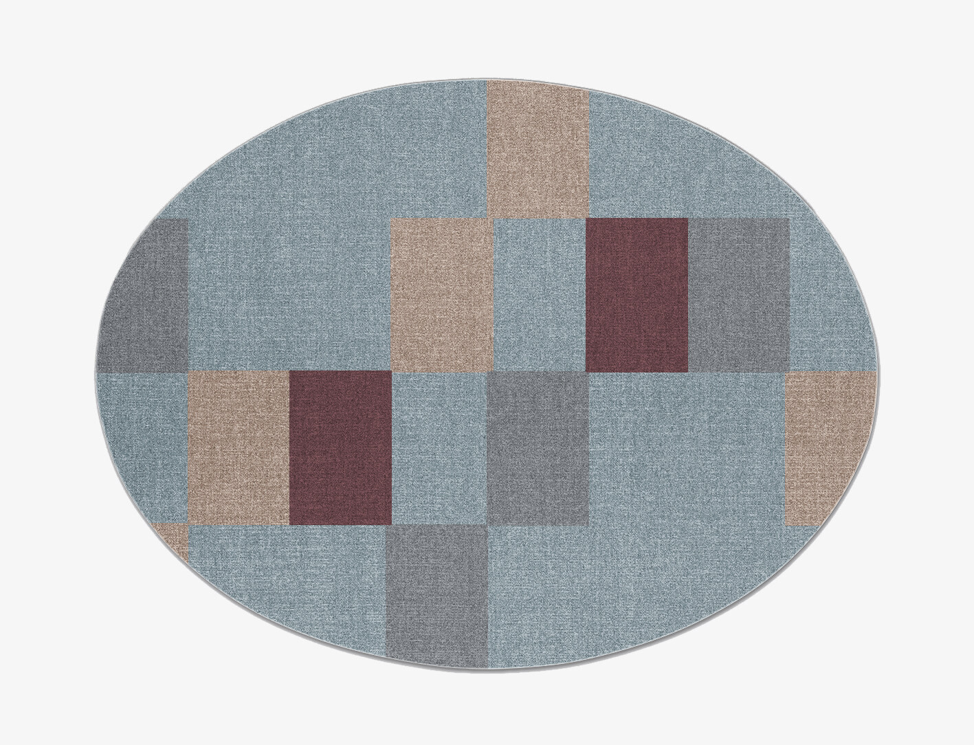 Beetle Geometric Oval Flatweave New Zealand Wool Custom Rug by Rug Artisan