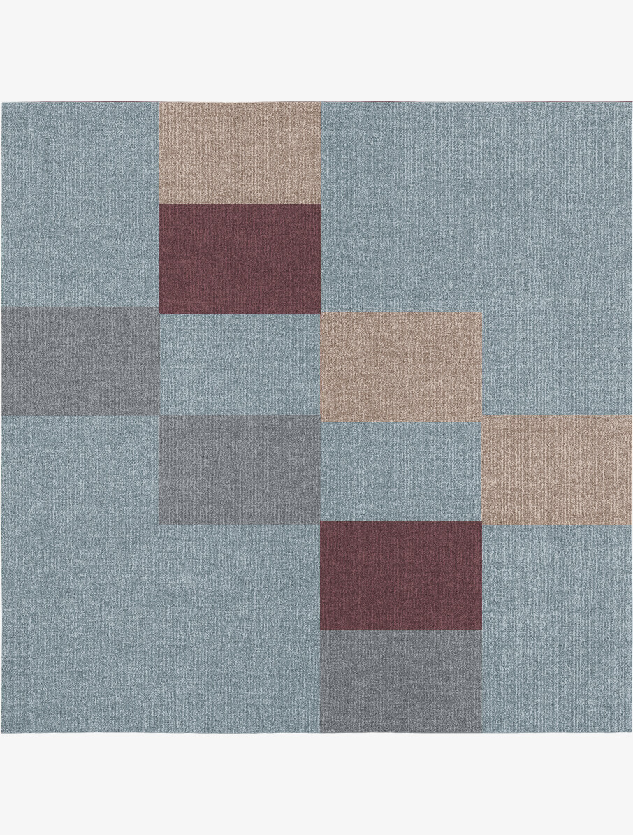 Beetle Geometric Square Flatweave New Zealand Wool Custom Rug by Rug Artisan