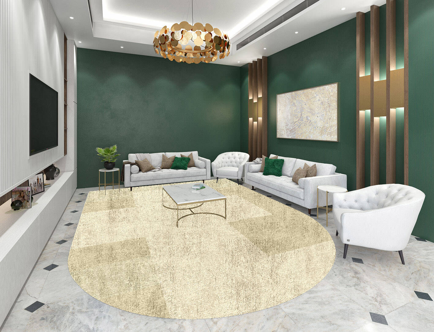 Beni  Arch Hand Knotted Bamboo Silk Custom Rug by Rug Artisan