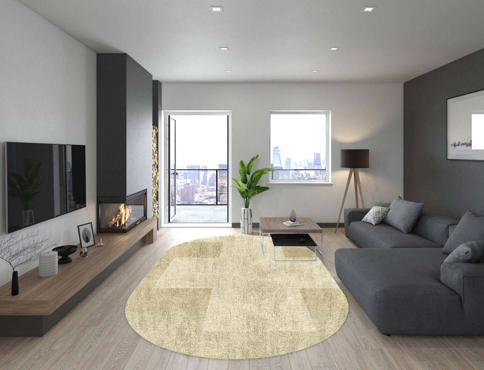 Beni  Capsule Hand Knotted Bamboo Silk Custom Rug by Rug Artisan