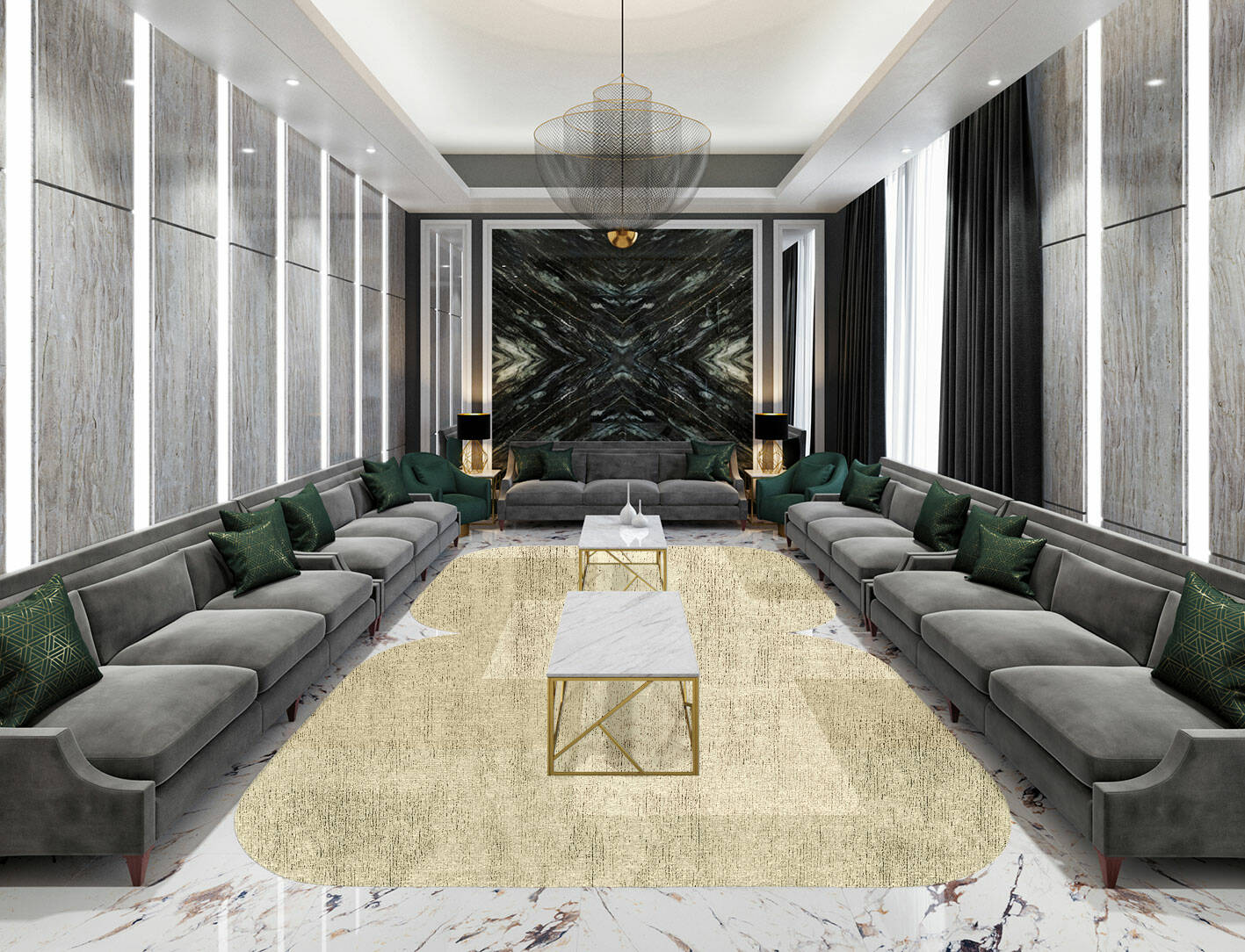 Beni  Eight Hand Knotted Bamboo Silk Custom Rug by Rug Artisan