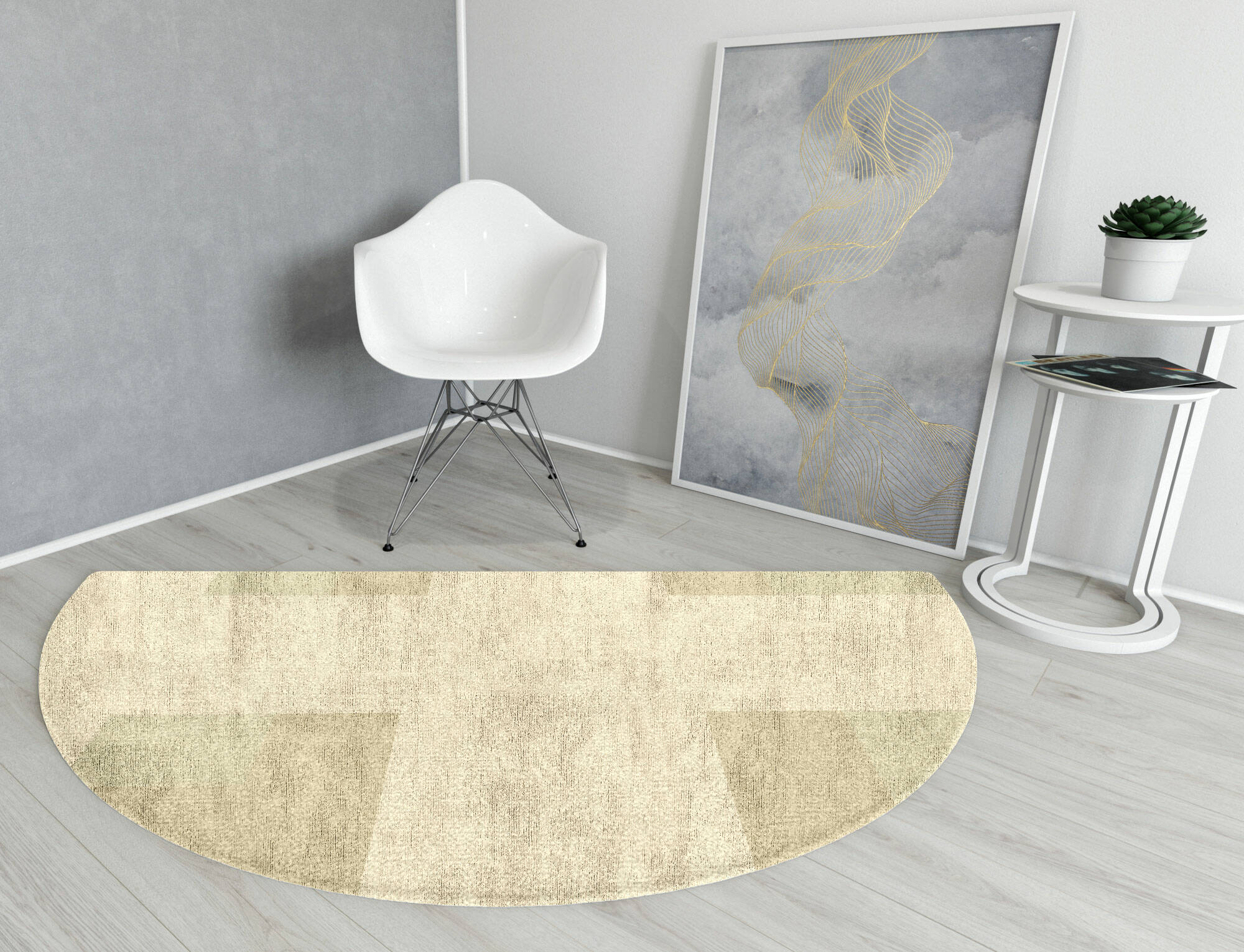 Beni  Halfmoon Hand Knotted Bamboo Silk Custom Rug by Rug Artisan