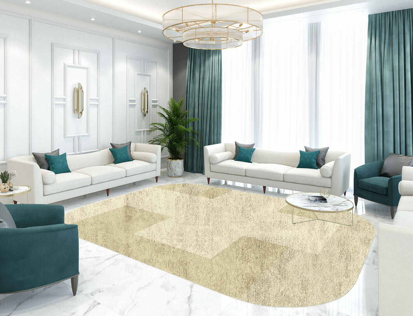 Beni  Oblong Hand Knotted Bamboo Silk Custom Rug by Rug Artisan