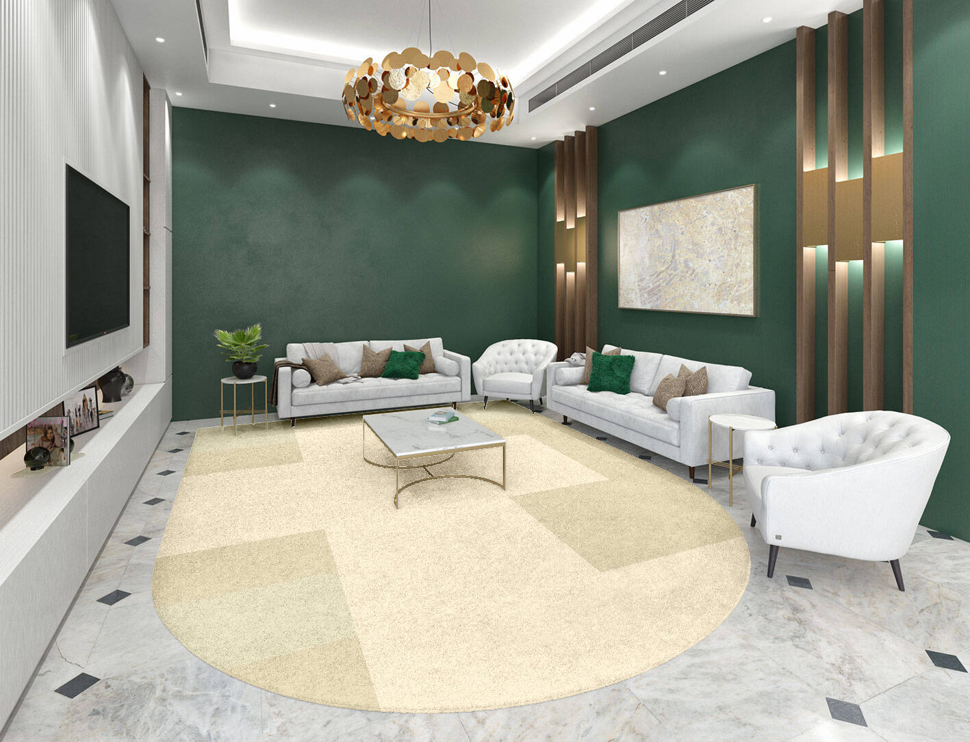 Beni  Arch Hand Tufted Pure Wool Custom Rug by Rug Artisan