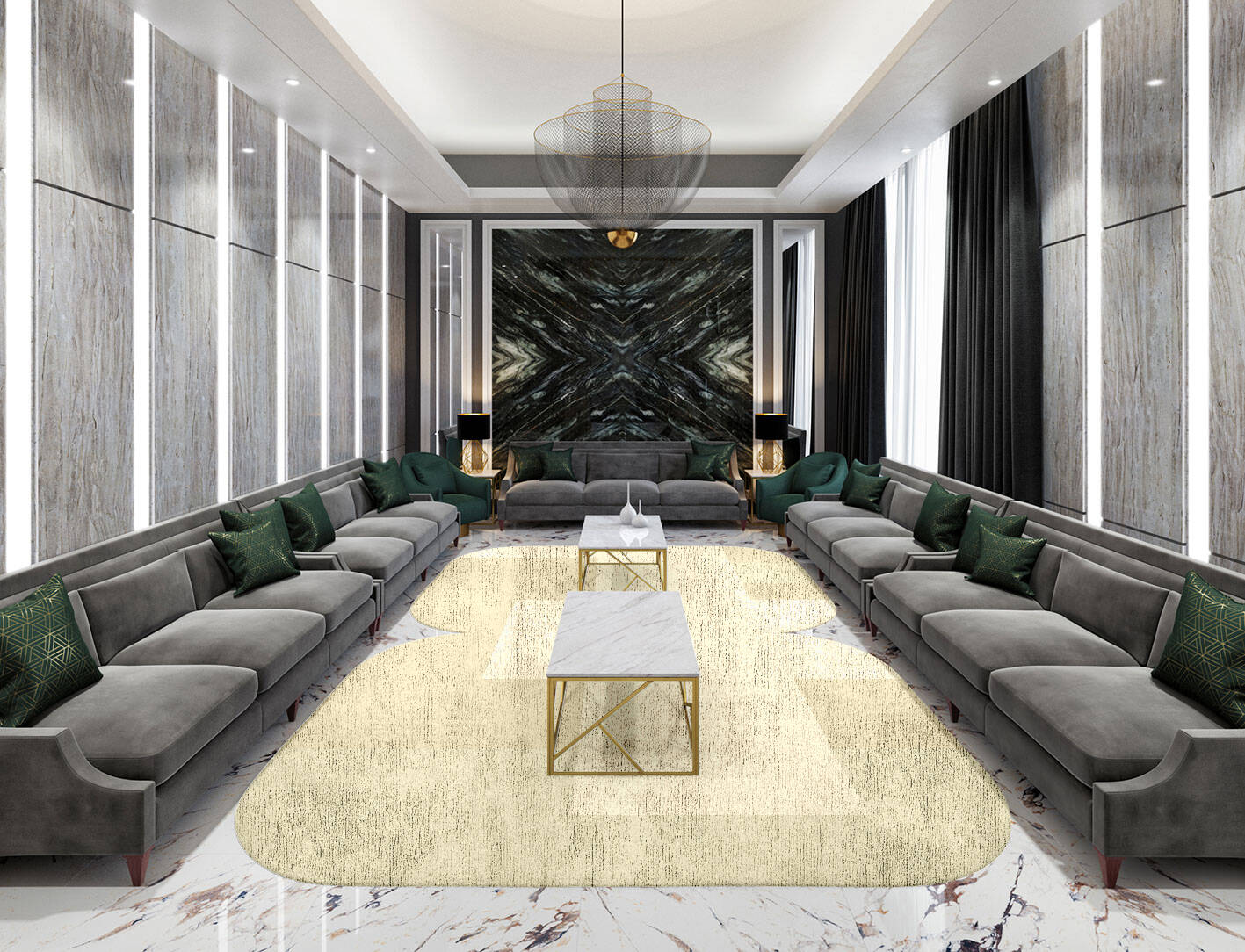 Beni  Eight Hand Tufted Bamboo Silk Custom Rug by Rug Artisan