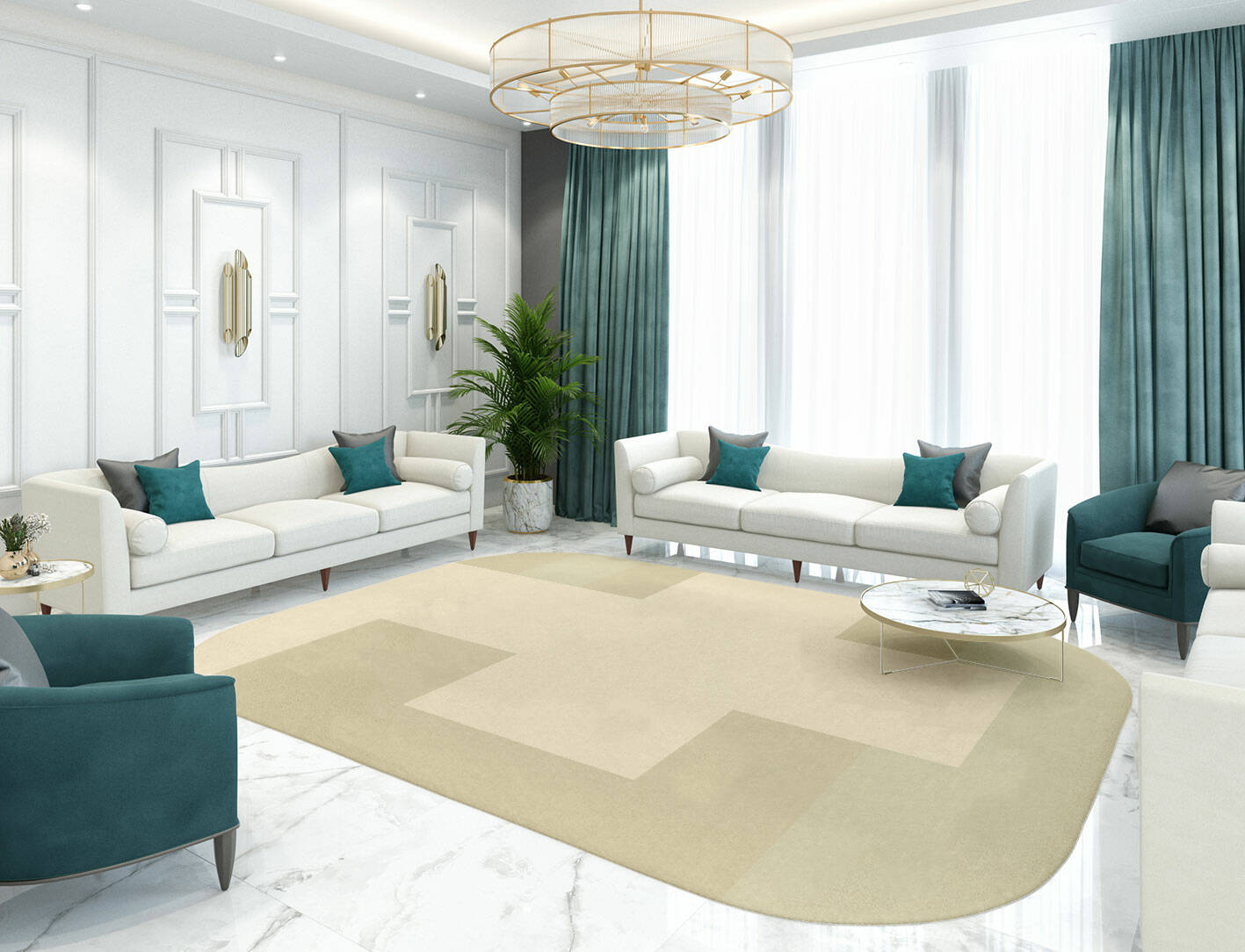 Beni  Oblong Hand Tufted Pure Wool Custom Rug by Rug Artisan