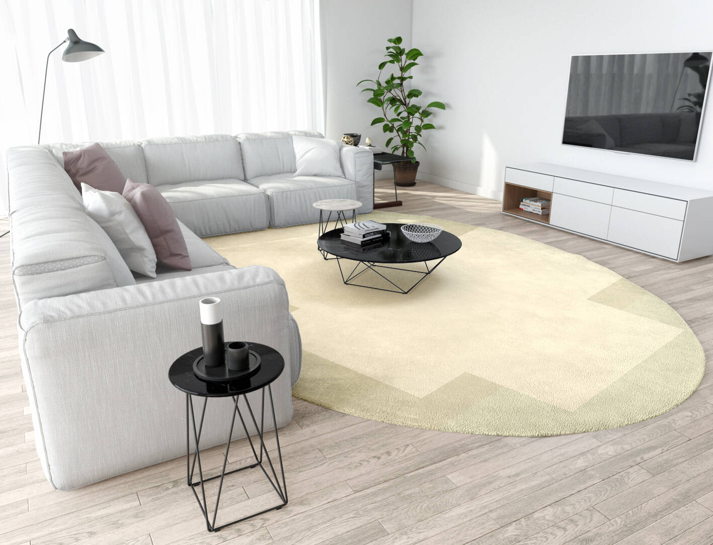 Beni  Oval Hand Tufted Pure Wool Custom Rug by Rug Artisan