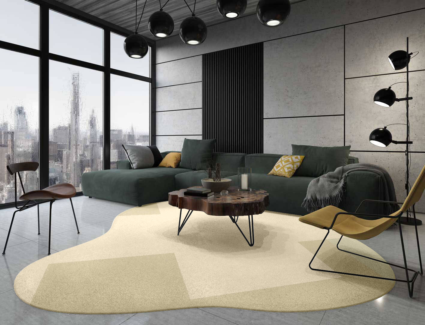 Beni  Splash Hand Tufted Pure Wool Custom Rug by Rug Artisan