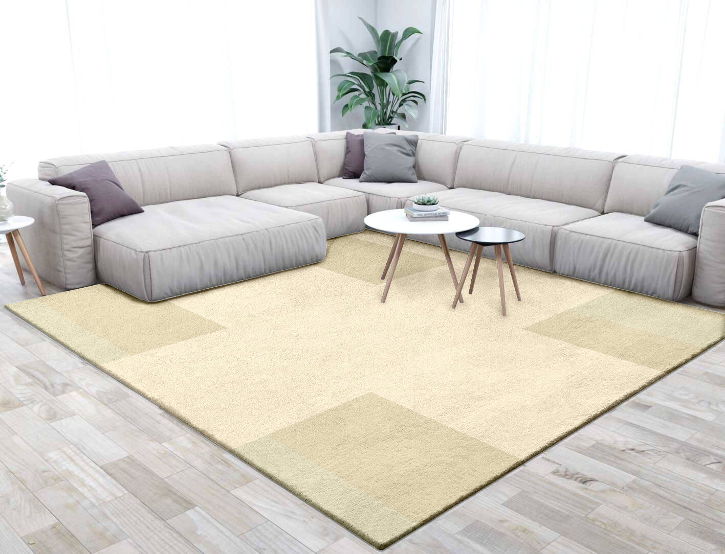 Beni  Square Hand Tufted Pure Wool Custom Rug by Rug Artisan