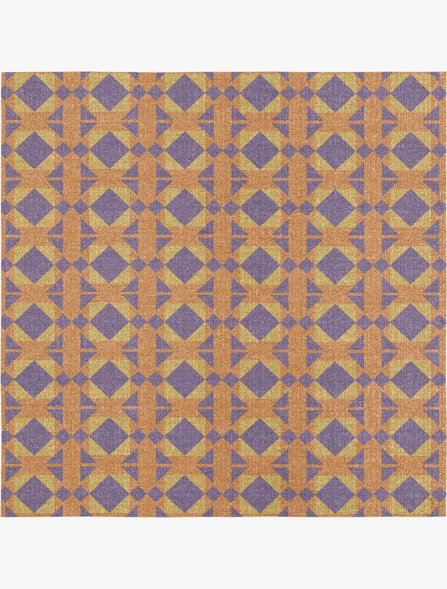 Berber Geometric Square Flatweave New Zealand Wool Custom Rug by Rug Artisan
