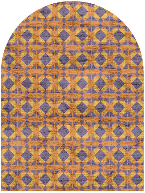 Berber Geometric Arch Hand Knotted Bamboo Silk Custom Rug by Rug Artisan
