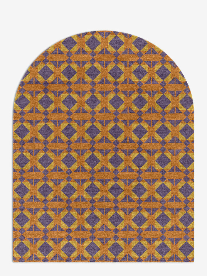 Berber Geometric Arch Hand Knotted Tibetan Wool Custom Rug by Rug Artisan