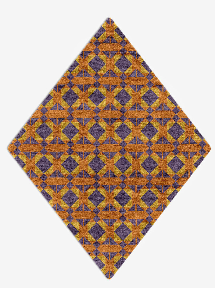 Berber Geometric Diamond Hand Knotted Bamboo Silk Custom Rug by Rug Artisan