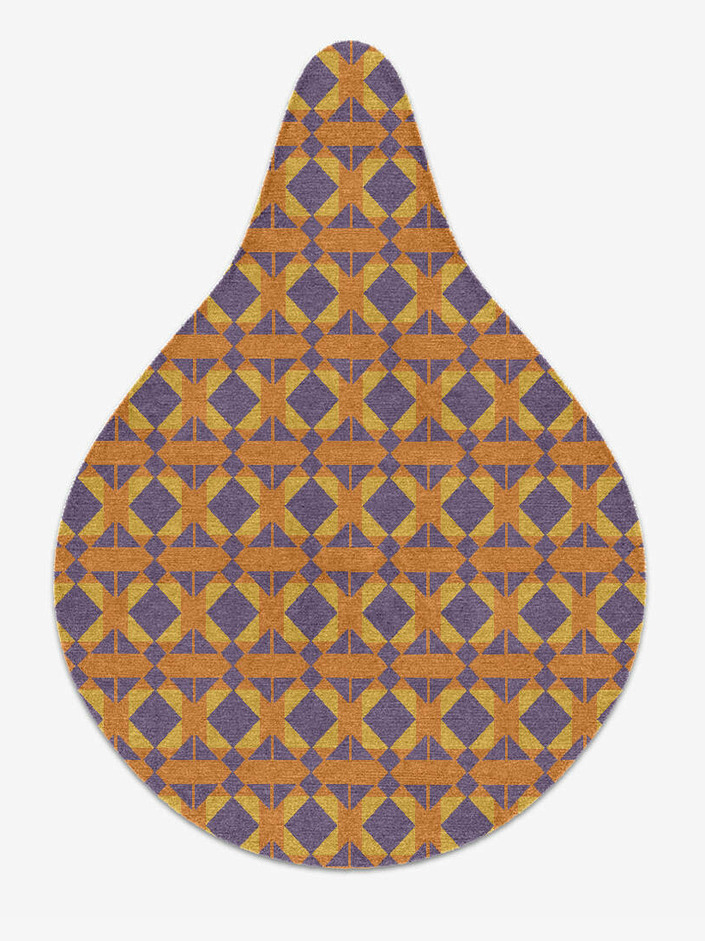 Berber Geometric Drop Hand Knotted Tibetan Wool Custom Rug by Rug Artisan