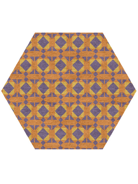 Berber Geometric Hexagon Hand Knotted Tibetan Wool Custom Rug by Rug Artisan