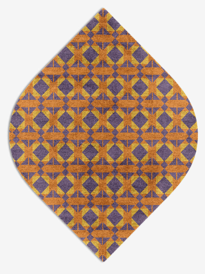 Berber Geometric Ogee Hand Knotted Bamboo Silk Custom Rug by Rug Artisan