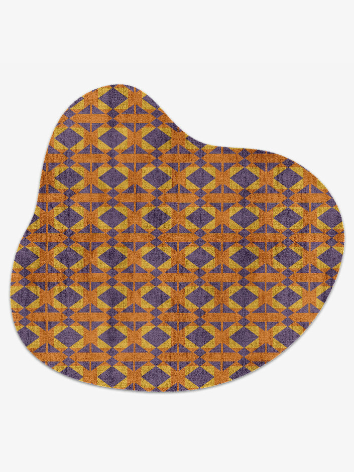 Berber Geometric Splash Hand Knotted Bamboo Silk Custom Rug by Rug Artisan