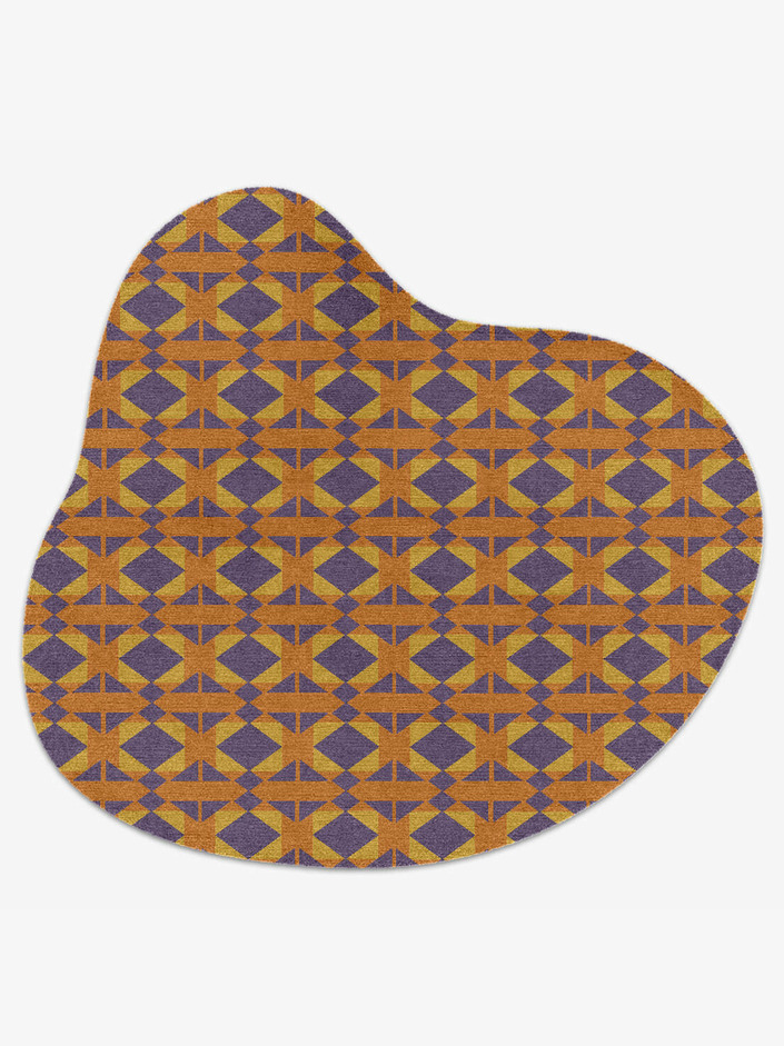 Berber Geometric Splash Hand Knotted Tibetan Wool Custom Rug by Rug Artisan