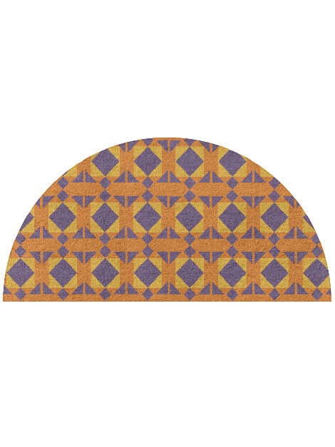 Berber Geometric Halfmoon Hand Tufted Pure Wool Custom Rug by Rug Artisan