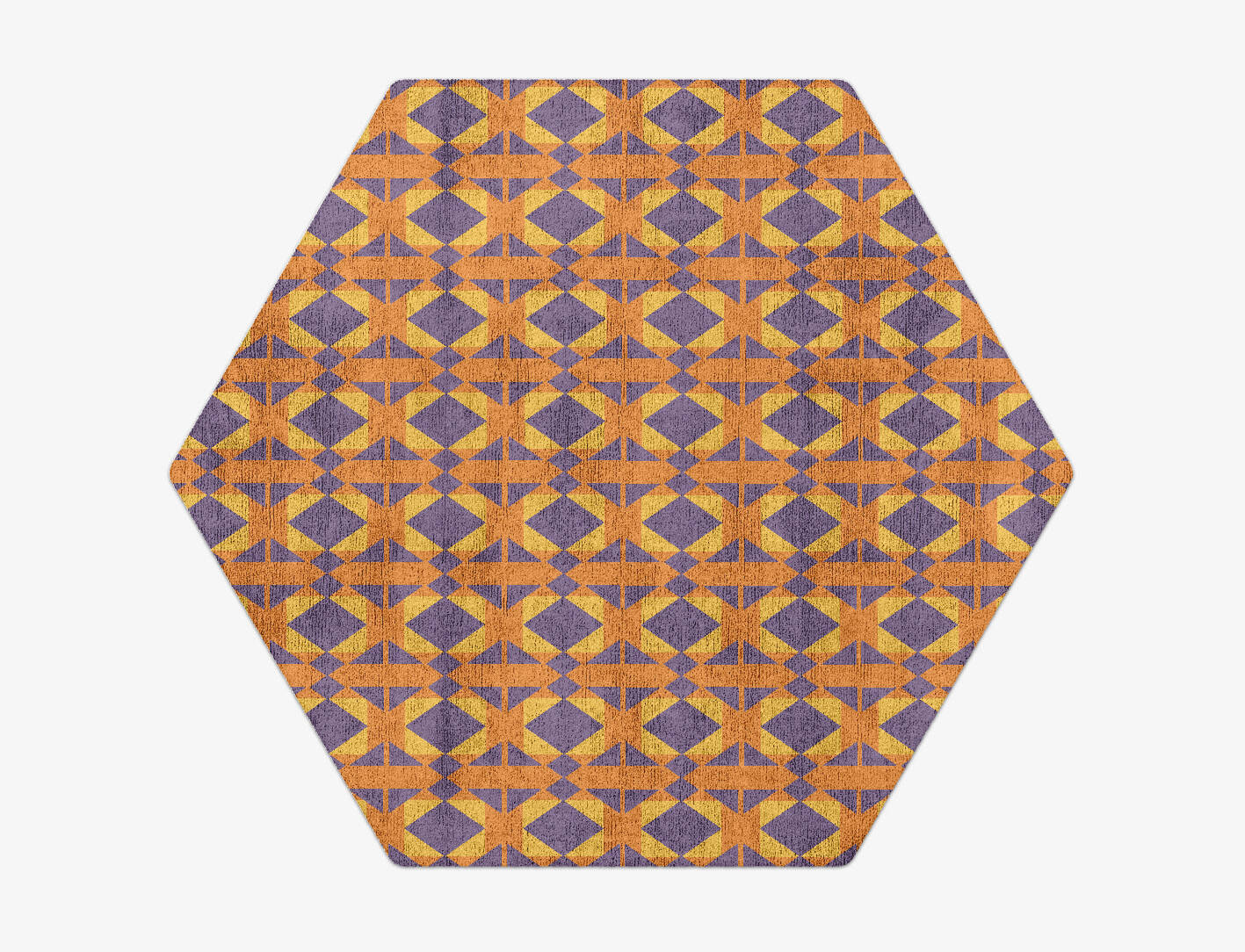 Berber Geometric Hexagon Hand Tufted Bamboo Silk Custom Rug by Rug Artisan
