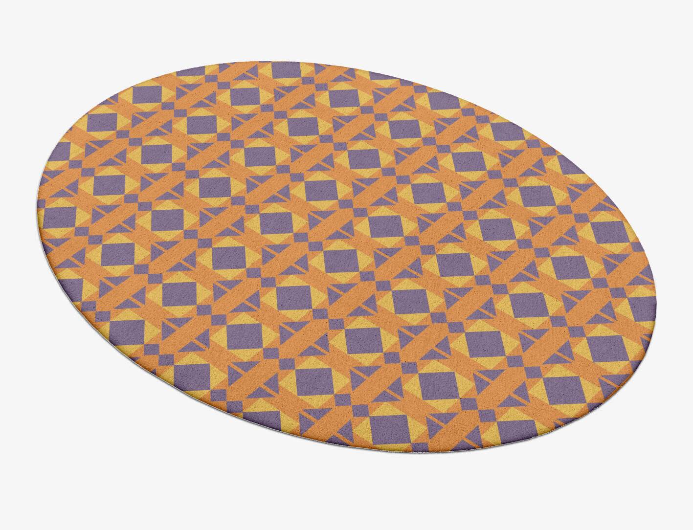 Berber Geometric Oval Hand Tufted Pure Wool Custom Rug by Rug Artisan