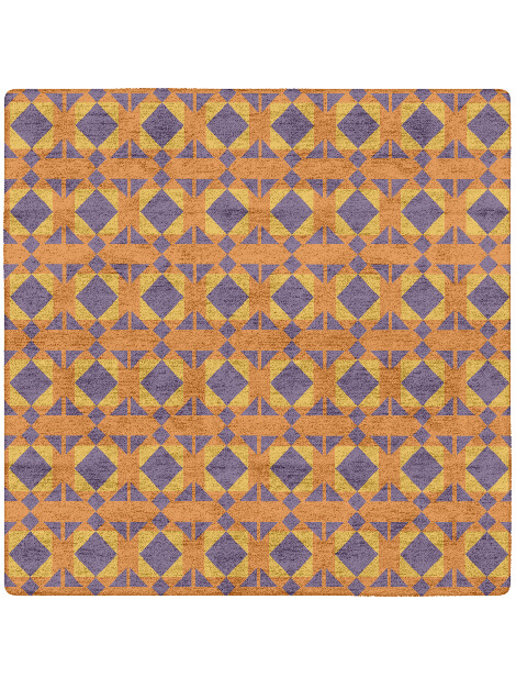 Berber Geometric Square Hand Tufted Bamboo Silk Custom Rug by Rug Artisan