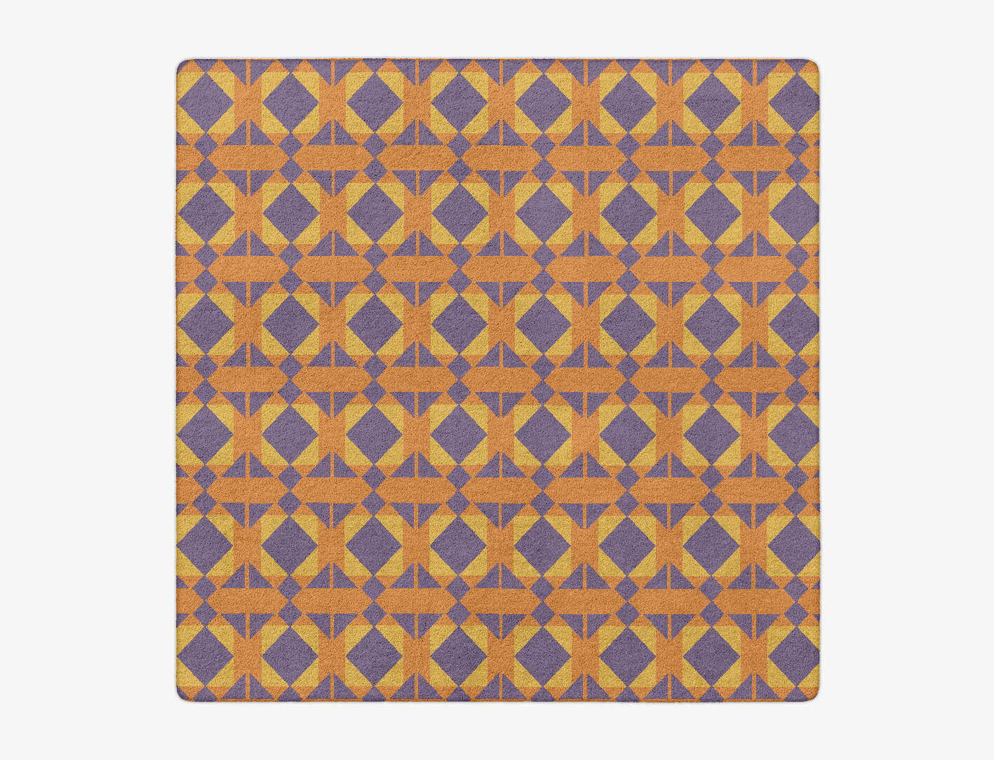 Berber Geometric Square Hand Tufted Pure Wool Custom Rug by Rug Artisan