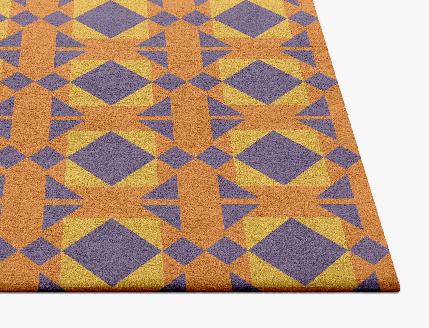 Berber Geometric Square Hand Tufted Pure Wool Custom Rug by Rug Artisan