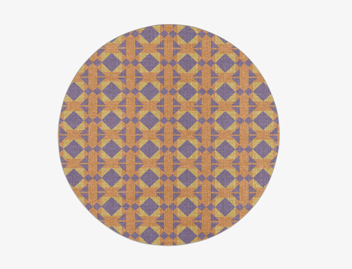 Berber Geometric Round Outdoor Recycled Yarn Custom Rug by Rug Artisan