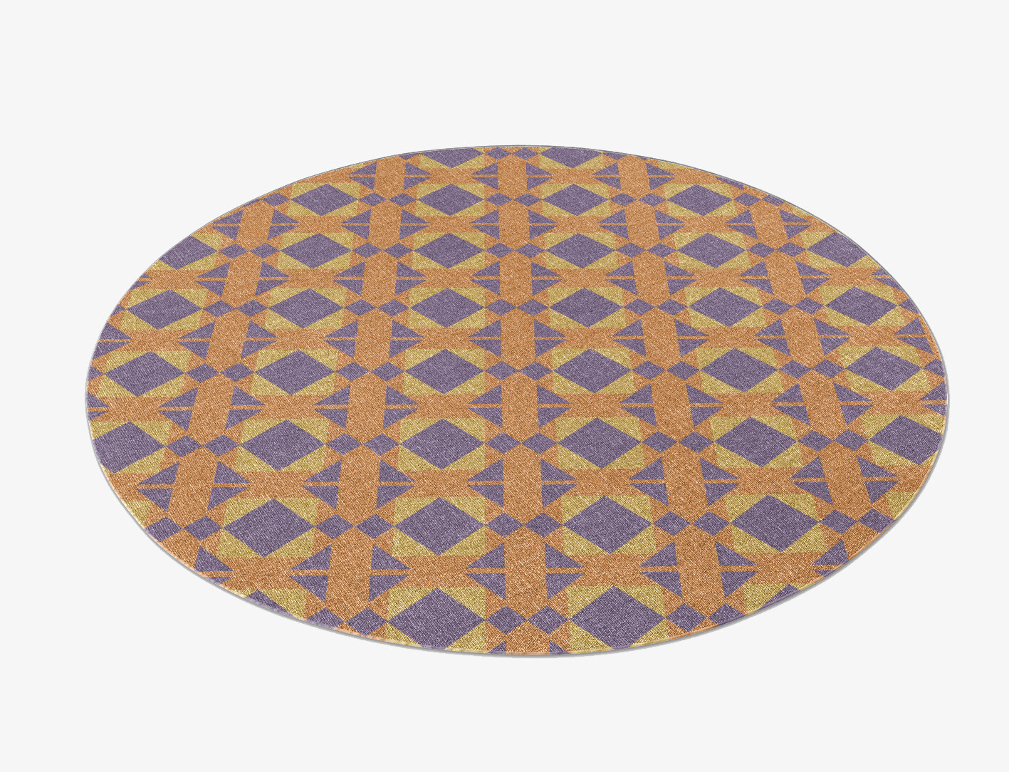 Berber Geometric Round Outdoor Recycled Yarn Custom Rug by Rug Artisan