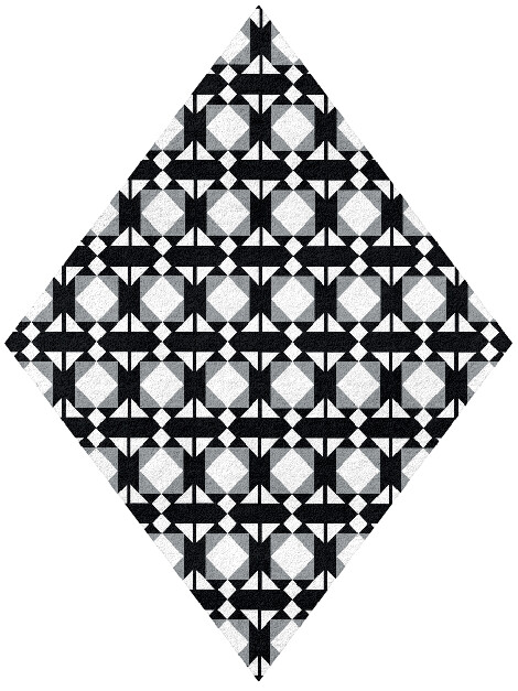 Berber White Monochrome Diamond Hand Tufted Pure Wool Custom Rug by Rug Artisan