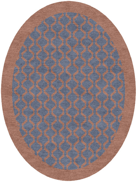 Beryl Geometric Oval Hand Knotted Tibetan Wool Custom Rug by Rug Artisan