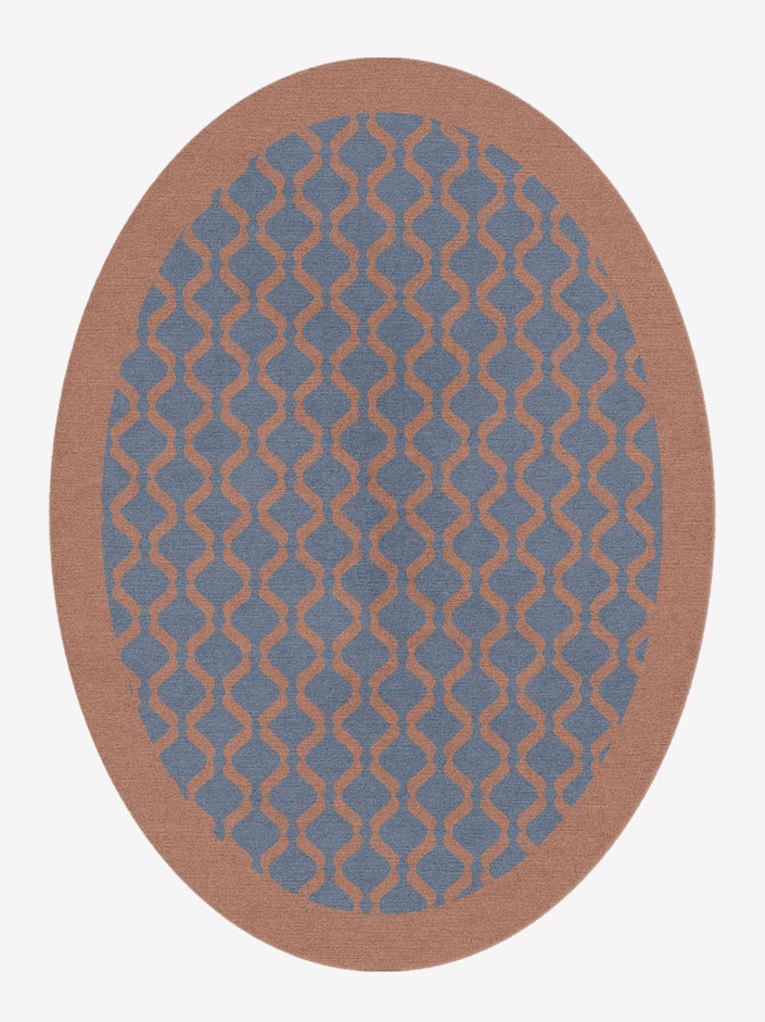 Beryl Geometric Oval Hand Knotted Tibetan Wool Custom Rug by Rug Artisan