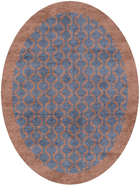 Beryl Geometric Oval Hand Tufted Bamboo Silk Custom Rug by Rug Artisan