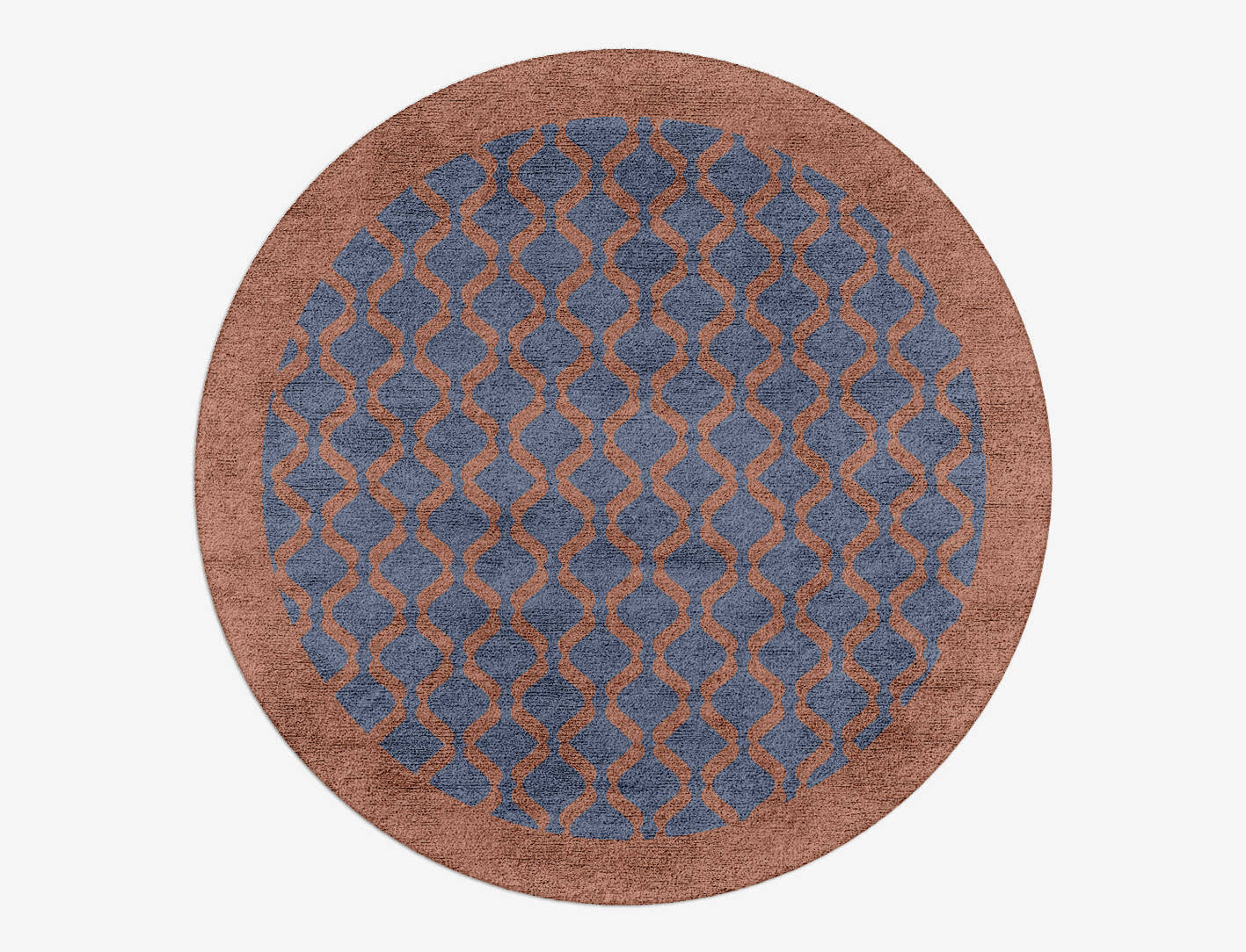 Beryl Geometric Round Hand Tufted Bamboo Silk Custom Rug by Rug Artisan