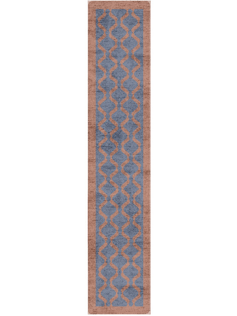 Beryl Geometric Runner Hand Tufted Bamboo Silk Custom Rug by Rug Artisan