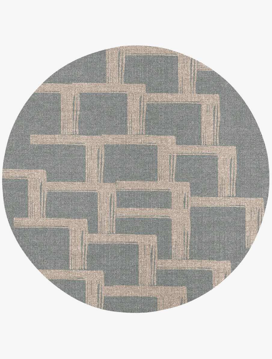 Bestille Minimalist Round Flatweave New Zealand Wool Custom Rug by Rug Artisan