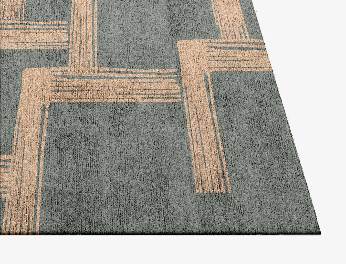 Bestille Minimalist Square Hand Knotted Bamboo Silk Custom Rug by Rug Artisan