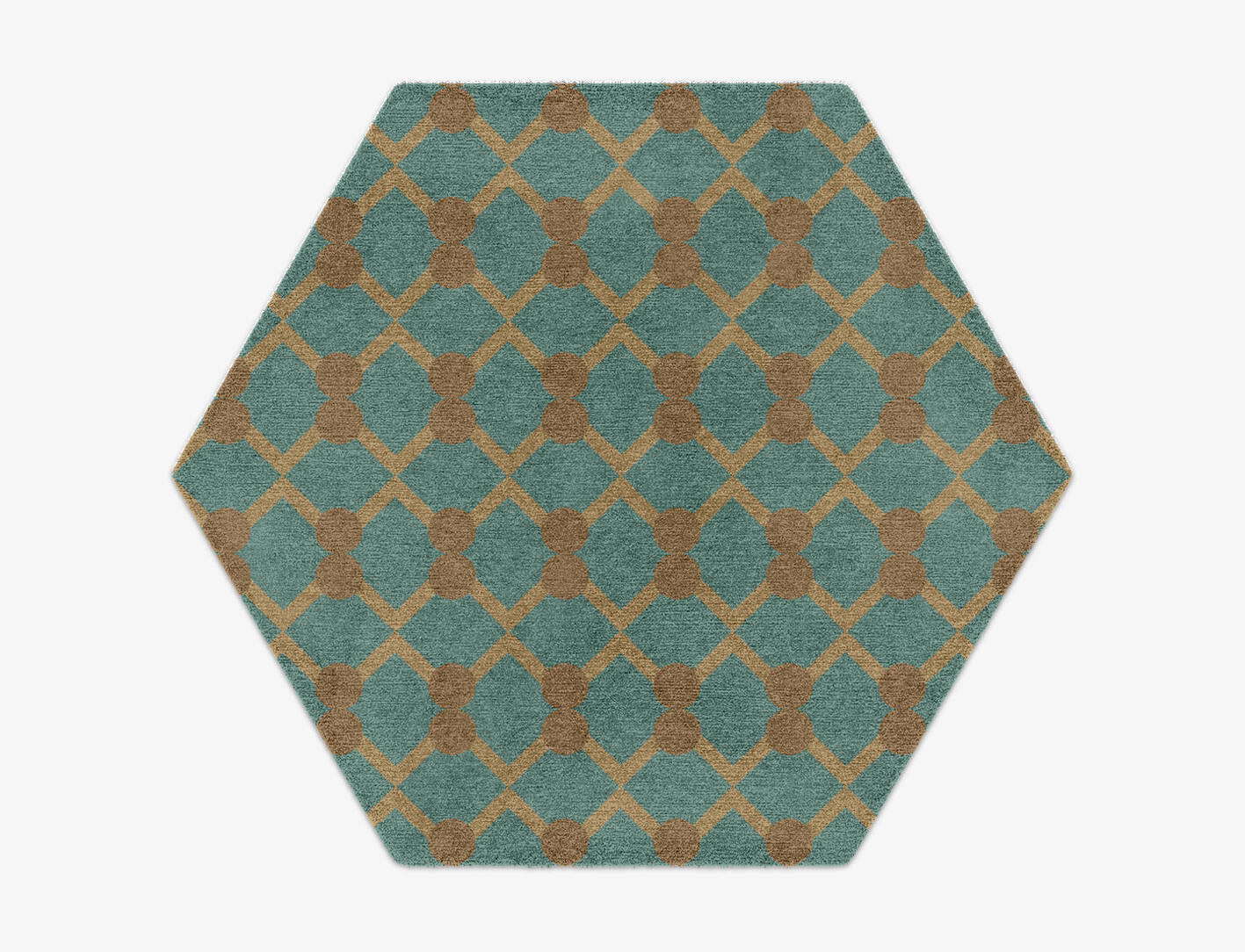 Billiard Geometric Hexagon Hand Knotted Tibetan Wool Custom Rug by Rug Artisan
