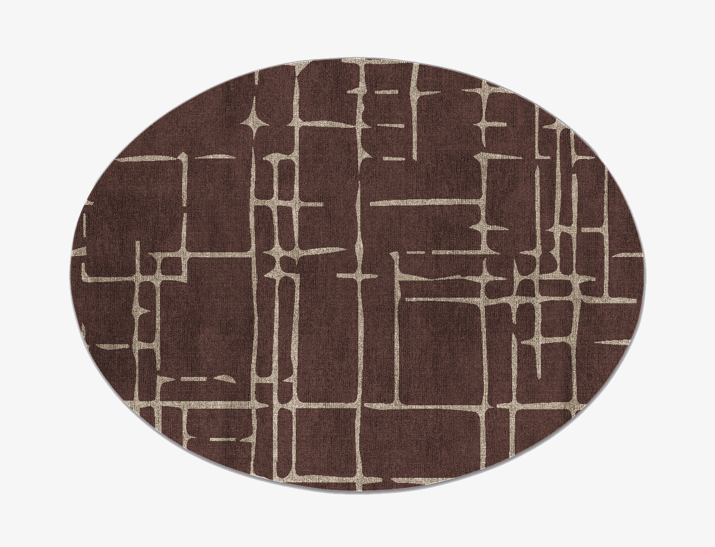 Birr Minimalist Oval Flatweave Bamboo Silk Custom Rug by Rug Artisan