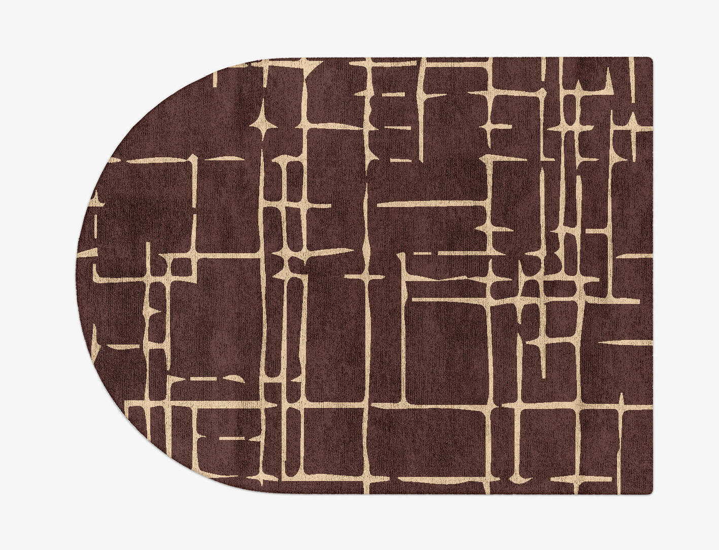 Birr Minimalist Arch Hand Tufted Bamboo Silk Custom Rug by Rug Artisan