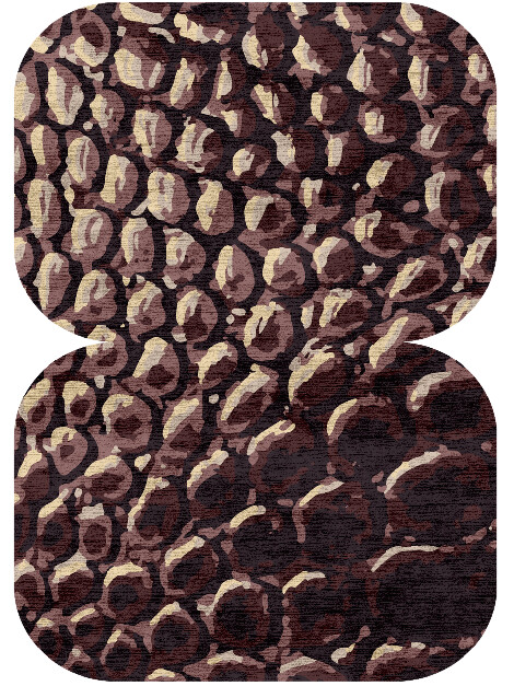 Black Adder Animal Prints Eight Hand Knotted Bamboo Silk Custom Rug by Rug Artisan