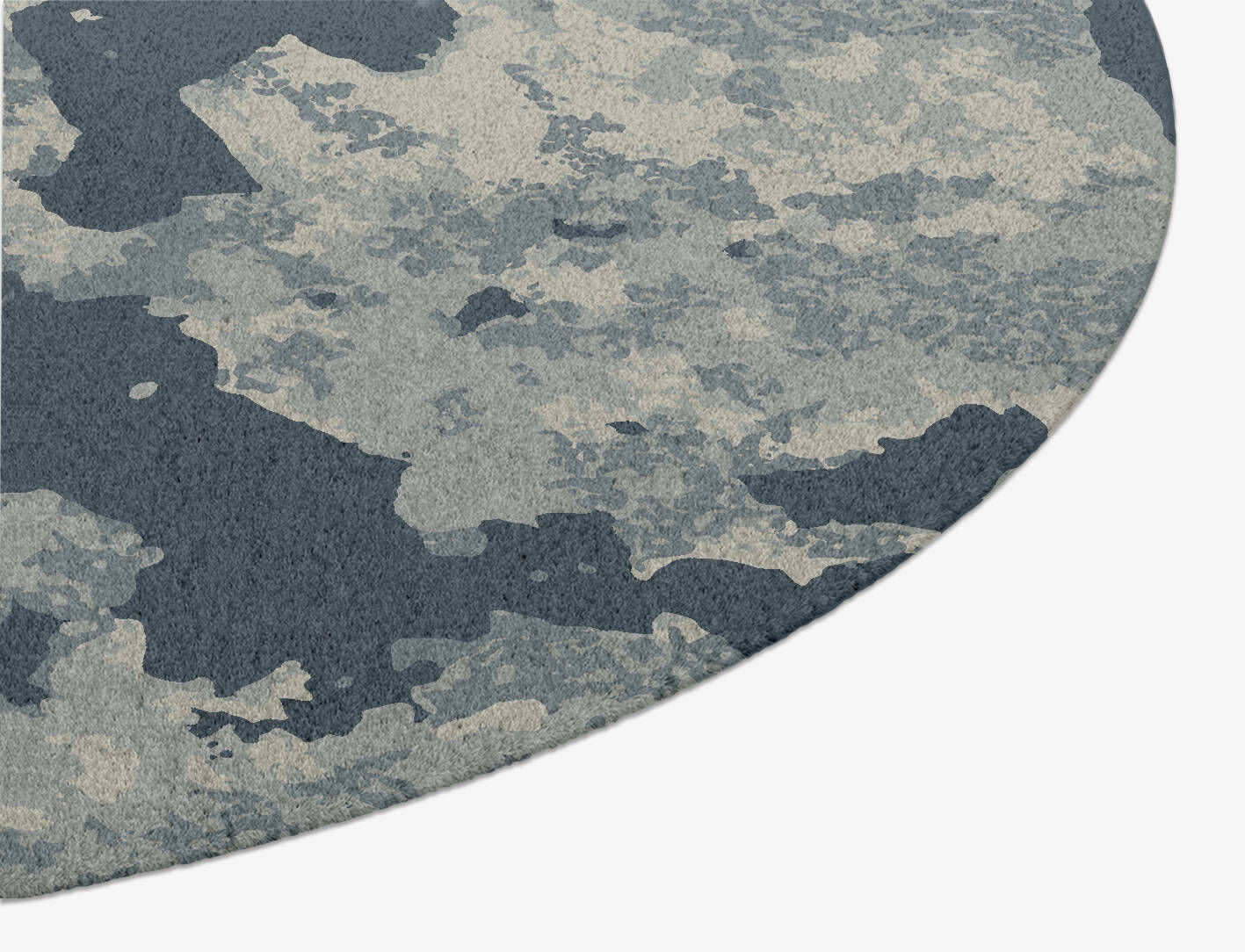 Black Hole Brush Strokes Oval Hand Knotted Tibetan Wool Custom Rug by Rug Artisan
