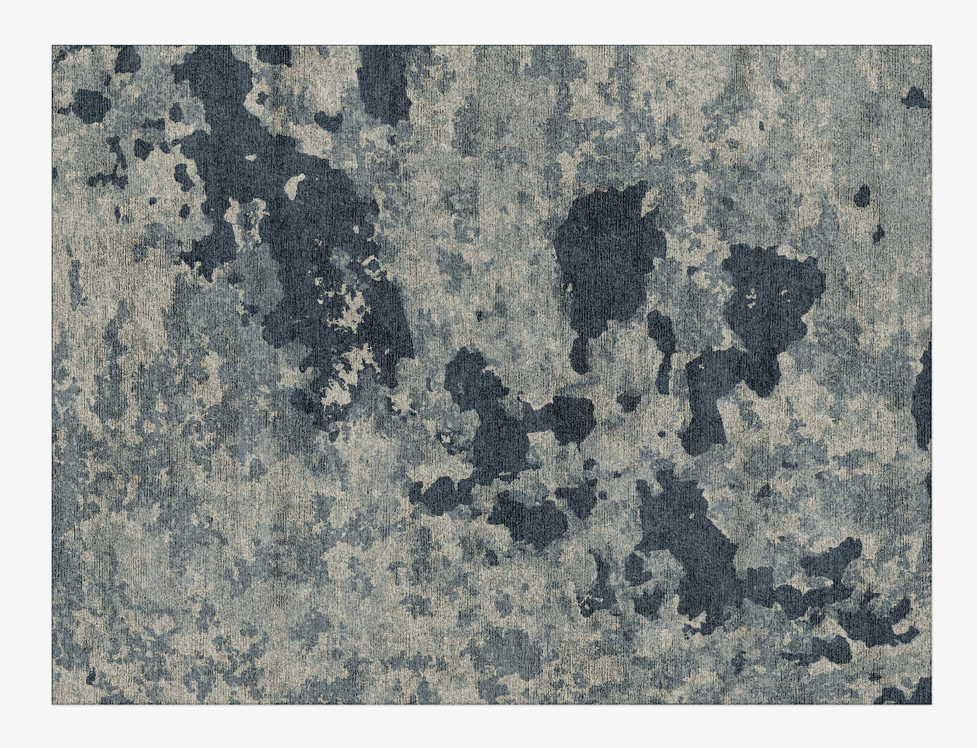 Black Hole Brush Strokes Rectangle Hand Knotted Bamboo Silk Custom Rug by Rug Artisan